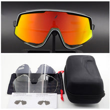 Carica l&#39;immagine nel visualizzatore di Gallery, Riding Cycling Sunglasses Men Woman UV400 TR90 Bicycle Mountain Bike Windproof Ski Goggles 3 Lens Outdoor Sport Sun Glasses