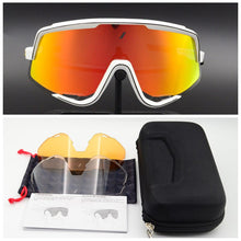 Carica l&#39;immagine nel visualizzatore di Gallery, Riding Cycling Sunglasses Men Woman UV400 TR90 Bicycle Mountain Bike Windproof Ski Goggles 3 Lens Outdoor Sport Sun Glasses