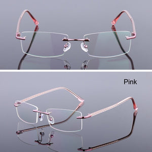 Rimless Alloy Eyeglasses Frames Women Men Flexible Optical Eyeglasses Frame Prescription Spectacles Frameless Eye Glasses