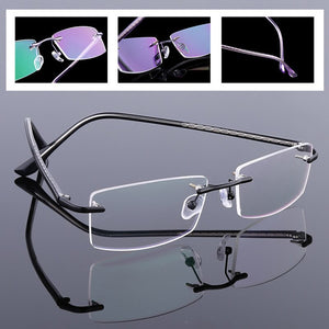 Rimless Alloy Eyeglasses Frames Women Men Flexible Optical Eyeglasses Frame Prescription Spectacles Frameless Eye Glasses