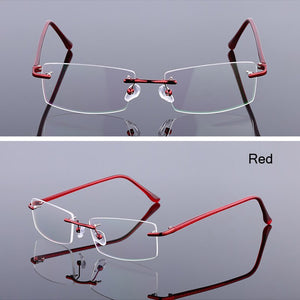 Rimless Alloy Eyeglasses Frames Women Men Flexible Optical Eyeglasses Frame Prescription Spectacles Frameless Eye Glasses