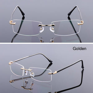 Rimless Alloy Eyeglasses Frames Women Men Flexible Optical Eyeglasses Frame Prescription Spectacles Frameless Eye Glasses