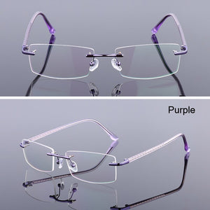 Rimless Alloy Eyeglasses Frames Women Men Flexible Optical Eyeglasses Frame Prescription Spectacles Frameless Eye Glasses