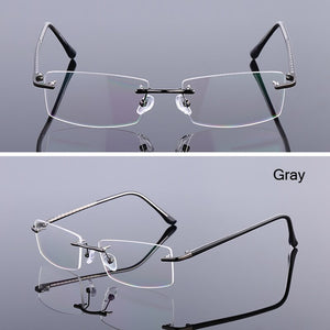 Rimless Alloy Eyeglasses Frames Women Men Flexible Optical Eyeglasses Frame Prescription Spectacles Frameless Eye Glasses