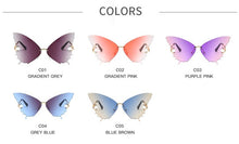 Load image into Gallery viewer, Rimless Betterfly Sunglasses women 2023 Gradient color UV400   brand Sunglasses Gafas de sol muje