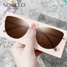 Load image into Gallery viewer, Rimless Cat Eye Prescription Eyeglasses Frame Women Myopia Optical Glasses Frame Ladies Clear Spectacles Frame Brand