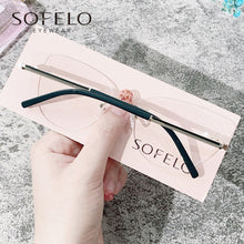Load image into Gallery viewer, Rimless Cat Eye Prescription Eyeglasses Frame Women Myopia Optical Glasses Frame Ladies Clear Spectacles Frame Brand