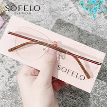 Load image into Gallery viewer, Rimless Cat Eye Prescription Eyeglasses Frame Women Myopia Optical Glasses Frame Ladies Clear Spectacles Frame Brand