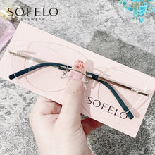 Load image into Gallery viewer, Rimless Cat Eye Prescription Eyeglasses Frame Women Myopia Optical Glasses Frame Ladies Clear Spectacles Frame Brand