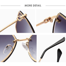 Load image into Gallery viewer, Rimless Cat Eye Sunglasses For Women  Brand Design Metal Sun Glasses Lady Punk Glasses Eyewear oculos gafas de sol
