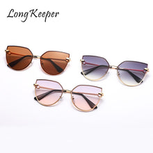 Load image into Gallery viewer, Rimless Cat Eye Sunglasses For Women  Brand Design Metal Sun Glasses Lady Punk Glasses Eyewear oculos gafas de sol