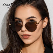 Load image into Gallery viewer, Rimless Cat Eye Sunglasses For Women  Brand Design Metal Sun Glasses Lady Punk Glasses Eyewear oculos gafas de sol