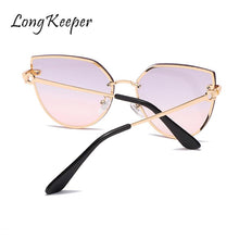 Load image into Gallery viewer, Rimless Cat Eye Sunglasses For Women  Brand Design Metal Sun Glasses Lady Punk Glasses Eyewear oculos gafas de sol