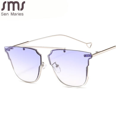 Rimless Cat Eye Sunglasses  Brand Design Women Metal Sun glasses Lady Shades UV400 Eyewear oculos gafas de sol