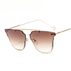 Rimless Cat Eye Sunglasses  Brand Design Women Metal Sun glasses Lady Shades UV400 Eyewear oculos gafas de sol