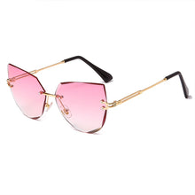 Load image into Gallery viewer, Rimless Cat Eye Sunglasses  Brand Design Women Metal Sun glasses Lady Shades UV400 Eyewear oculos gafas de sol