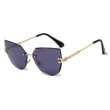 Load image into Gallery viewer, Rimless Cat Eye Sunglasses  Brand Design Women Metal Sun glasses Lady Shades UV400 Eyewear oculos gafas de sol
