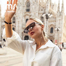 Load image into Gallery viewer, Rimless Cat Eye Sunglasses Women  Brand Mirror Gradient Punk Sunglasses Men Sunglasses Oversized Eyewear Oculos