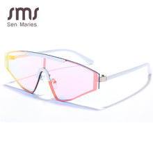 Load image into Gallery viewer, Rimless Cat Eye Sunglasses Women  Brand Mirror Gradient Punk Sunglasses Men Sunglasses Oversized Eyewear Oculos