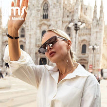 Load image into Gallery viewer, Rimless Cat Eye Sunglasses Women  Brand Mirror Gradient Punk Sunglasses Men Sunglasses Oversized Eyewear Oculos