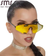 Load image into Gallery viewer, Rimless Cat Eye Sunglasses Women  Brand Mirror Gradient Punk Sunglasses Men Sunglasses Oversized Eyewear Oculos