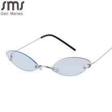 Load image into Gallery viewer, Rimless Cat Eye Sunglasses Women Men Vintage Sun Glasses Men Small Frames Retro Eyeglasses Steampunk Eyewear UV400
