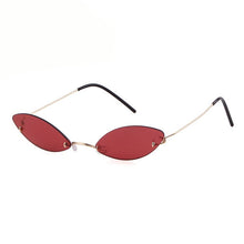 Load image into Gallery viewer, Rimless Cat Eye Sunglasses Women Men Vintage Sun Glasses Men Small Frames Retro Eyeglasses Steampunk Eyewear UV400