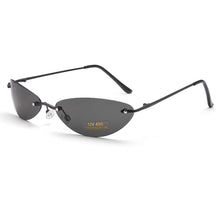 Load image into Gallery viewer, Rimless Classic Oval glasses Matrix Morpheus Sunglasses  men Black