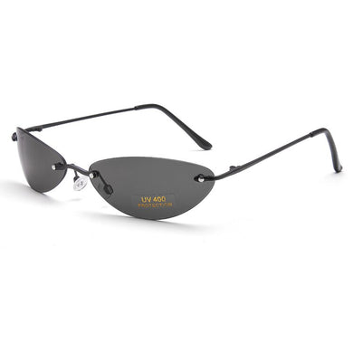 Rimless Classic Oval glasses Matrix Morpheus Sunglasses  men Black