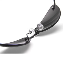 Load image into Gallery viewer, Rimless Classic Oval glasses Matrix Morpheus Sunglasses  men Black