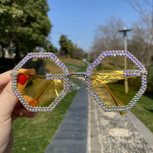 Load image into Gallery viewer, Rimless Crystal Sunglasses women 2023 Colorful Rhinestone Gradient color Sun glasses UV400 gafas de sol mujer