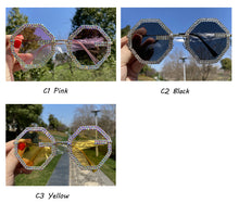 Load image into Gallery viewer, Rimless Crystal Sunglasses women 2023 Colorful Rhinestone Gradient color Sun glasses UV400 gafas de sol mujer