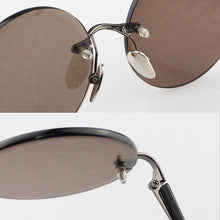 Load image into Gallery viewer, Rimless Glass Sunglasses Man Woman Natural Crystal Stone Sun Glasses Round Vintage Driver Shades Male Anti Eye Dry Scratch UV400