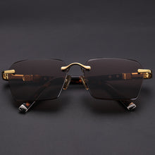 Load image into Gallery viewer, Rimless Glass Sunglasses Man Woman Natural Crystal Stone Sun Glasses Vintage Acetate Glasses Frame Anti Eye Dry Anti Scratch