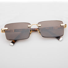 Load image into Gallery viewer, Rimless Glass Sunglasses Man Woman Vintage Natural Crystal Stone Sun Glasses Acetate Glasses Frame Retro  UV400