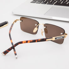 Load image into Gallery viewer, Rimless Glass Sunglasses Man Woman Vintage Natural Crystal Stone Sun Glasses Acetate Glasses Frame Retro  UV400