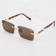 Load image into Gallery viewer, Rimless Glass Sunglasses Man Woman Vintage Natural Crystal Stone Sun Glasses Acetate Glasses Frame Retro  UV400