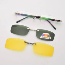 Load image into Gallery viewer, Rimless Glasses Eyeglasses Small Optical Spectacles Yellow night vision goggles Magnetic Polarized Sunglasses Clip UV400 Goggles