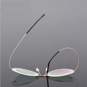 Rimless Glasses Frame Titanium alloy Ultralight Eyeglasses Frameless Cat Eye Screwless Eyewear Myopia Optical Frame F860