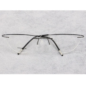 Rimless Glasses Frame Women Titanium Ultralight Eyeglasses Prescription Frameless Cat Eye Eyewear Myopia Optical Frame