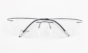 Rimless Glasses Frame Women Titanium Ultralight Eyeglasses Prescription Frameless Cat Eye Eyewear Myopia Optical Frame