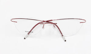 Rimless Glasses Frame Women Titanium Ultralight Eyeglasses Prescription Frameless Cat Eye Eyewear Myopia Optical Frame
