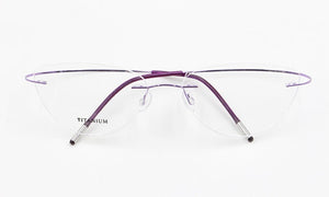 Rimless Glasses Frame Women Titanium Ultralight Eyeglasses Prescription Frameless Cat Eye Eyewear Myopia Optical Frame