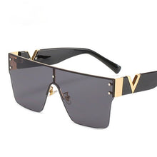 Load image into Gallery viewer, Rimless Glasses Men Oversized Square sunglasses women 2022  Big Frame One Piece Lens Sun Glasses Gradient Driving
