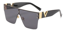 Load image into Gallery viewer, Rimless Glasses Men Oversized Square sunglasses women 2022  Big Frame One Piece Lens Sun Glasses Gradient Driving