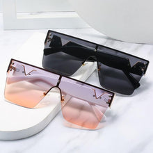 Load image into Gallery viewer, Rimless Glasses Men Oversized Square sunglasses women 2022  Big Frame One Piece Lens Sun Glasses Gradient Driving