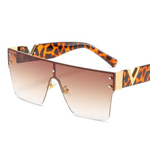 Load image into Gallery viewer, Rimless Glasses Men Oversized Square sunglasses women 2022  Big Frame One Piece Lens Sun Glasses Gradient Driving