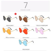 Load image into Gallery viewer, Rimless Heart Sungalsses Black Beautiful Sunglasses Beautifly 2023 Brand Desinger Cut Lens Sun Glasses For Female