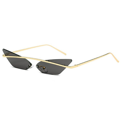 Rimless Mirror Women Sunglasses 2023 Cat Eye  Vintage Brand Designer Half Frame Sun Glasses Men  Eyeglasses UV400