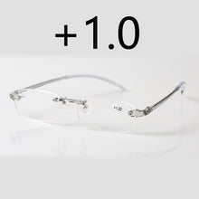 Load image into Gallery viewer, Rimless Myopia Glasses Men Women Ultralight Shortsighted Nearsighted -1 -1.5 -2.0 To -4.0 , Hyperopia +1.0 +1.5 +2.0 To +4.0